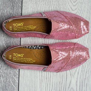 TOMS Classics Pink Glitter